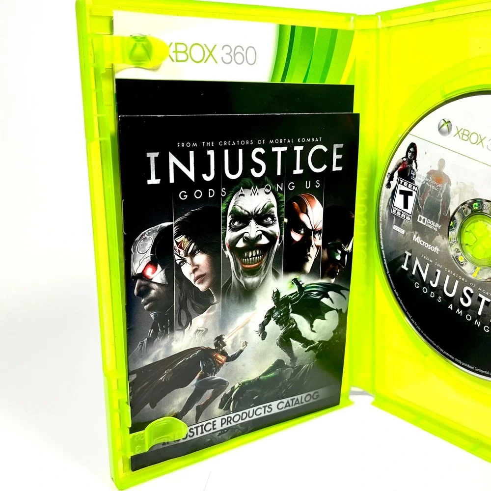 Injustice Gods Among Us Microsoft Xbox 360 Fighting Game DC Comics CIB Tested